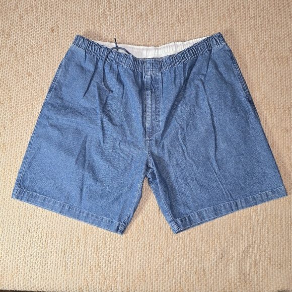 Haband's Casual Joe Jeans Shorts Blue Size Xl  Elastic Waistband - Picture 11 of 12